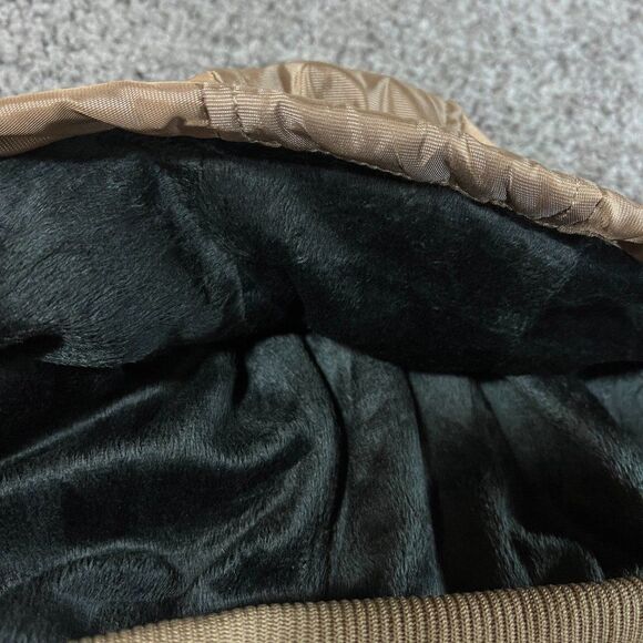 Platini Jacket Mens Large Gold Hooded Full Zip Faux Fur Lined Coat - Picture 4 of 14